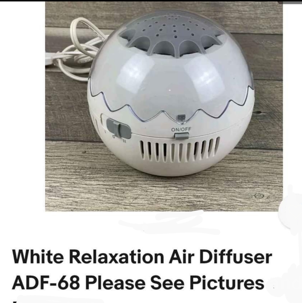 White relaxation air deffuser with aroma beads